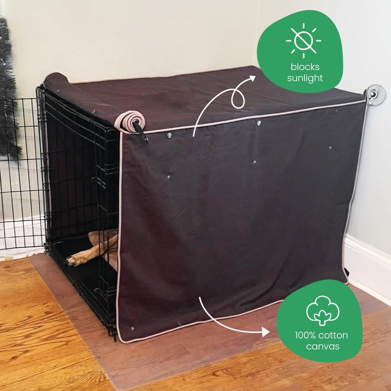 Molly Mutt Landslide Dog Crate Cover, 100% Cotton Canvas Cover with 2 Roll-Up Panels, Ideal for Dog or Cat Crate, Durable, Washable, and Free of Harmful Chemicals, 42" x 28" x 31" - Image 4